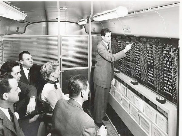 Historical photo of a bucket shop